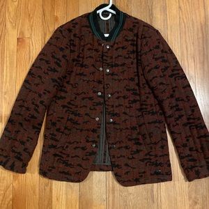 Scotch And Soda size M mens Orange Camo Multicolored Wool Blend Jacket!